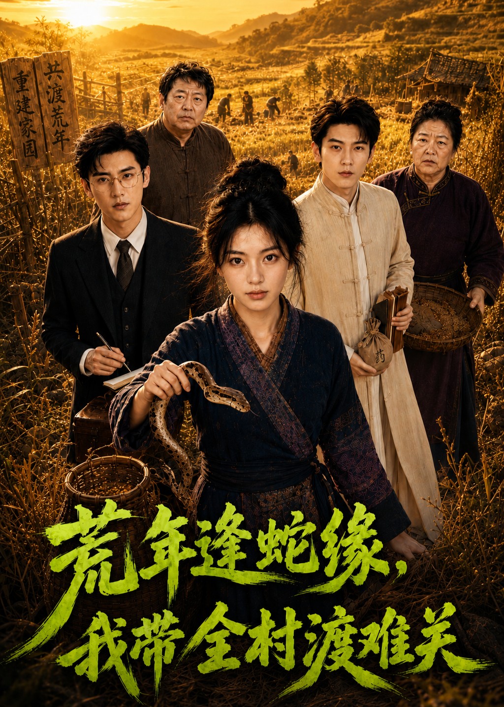 荒年逢蛇缘，我带全村渡难关(全集)
